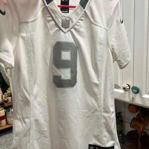 Nike Drew Brees New Orleans Saints White And Silver Lettering Size Large Rare